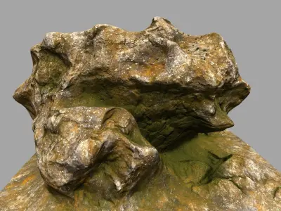 Rock Mount Low-poly 3D model purchase