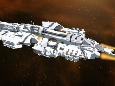 Space Game Unity Asset Pack Low-poly 3D model