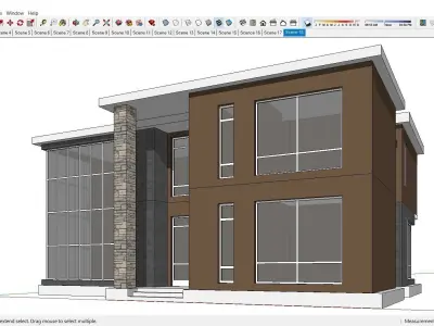 Villa B Sketchup 3D model