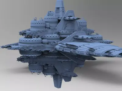Star Freighter Grand battleship 3  3D model