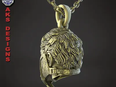 Biker pendant face mask v156 3D print model