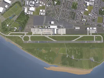 Liverpool Airport Low-poly 3D model