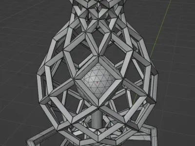 Fantasy pillar Low-poly 3D model