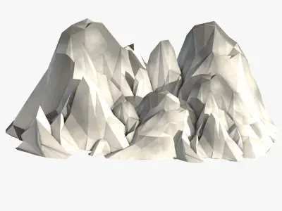 Mountain Landscape Low-poly 3D model