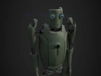 Sci-Fi Android  Low-poly 3D model
