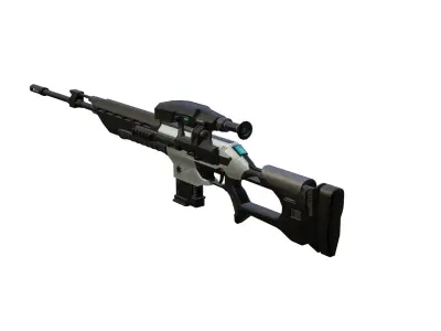 SCI-FI SVD Sniper rifle Low-poly 3D model