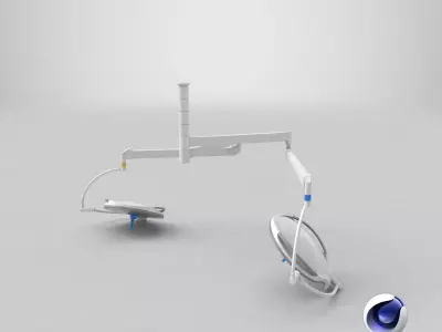 Surgical Lights On 3D model