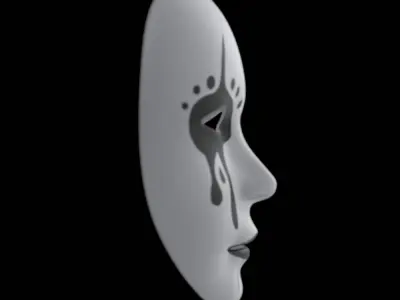 Harlequin Mask 3D model