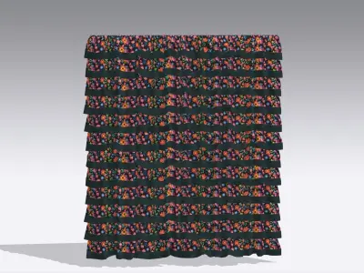 Curtain Low-poly 3D model