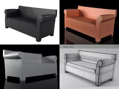 Bubble Club Sofa 3D model