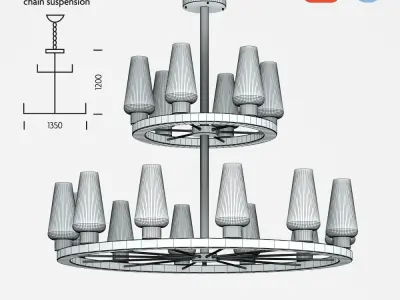 Chelsom Atrium AT 44 12 6 ceiling lamp  3D model
