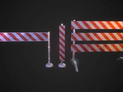 Street Props Bundle 01 Low-poly 3D model