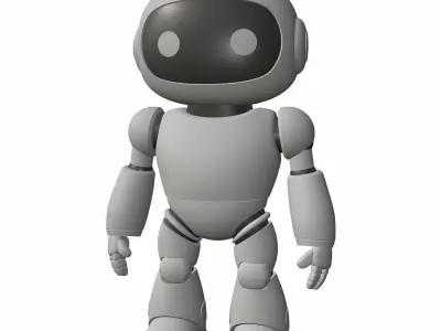 Stylized Futuristic Robot 3D model
