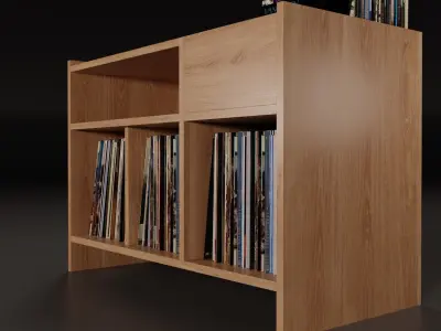 Vinyl Storage Mini PBR 3D model