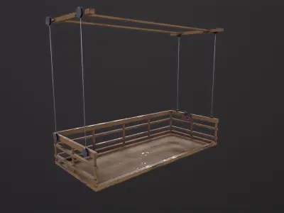 Facade Lift 3D Model Low-poly 3D model