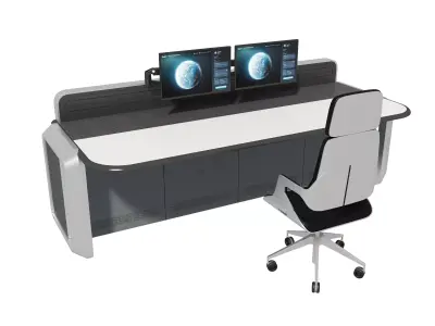Control Room Desk 11 3D model
