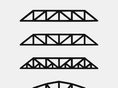 5 Models - Steel Roof Frames A 3D print model purchase