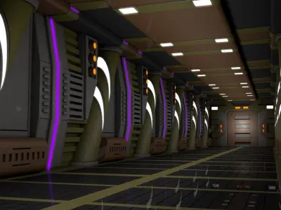 Sci Fi Corridor  3D model