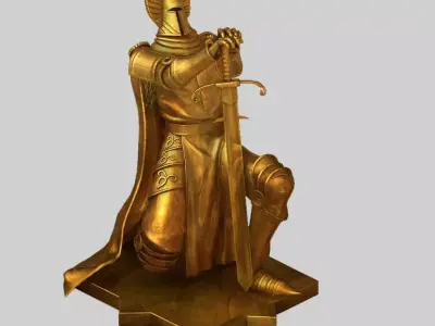 Knight gold 1022 3D model