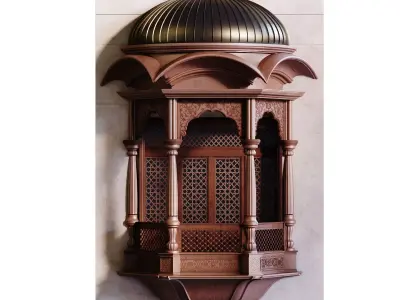 morocco gazebo facade 940 Low-poly 3D model