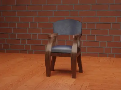 High Poly Wood Chair For Archviz Realisation Free 3D model