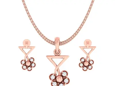 70 Light wt Pendant Earrings Set 3dm stl renders details  3D Model Pack