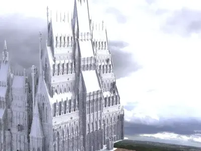 Country Mansion horror spooky castle mansion 3D model