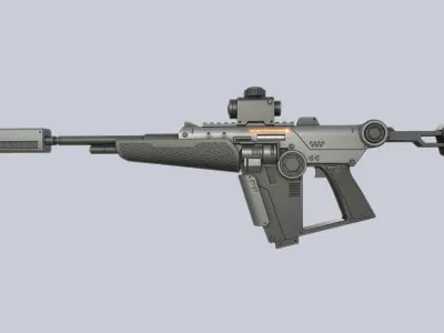 Sci fi elite rifle collection 3D Model Pack