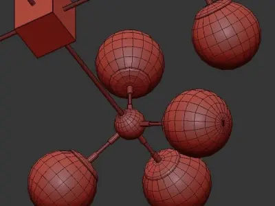 loft black chandelier 3D model