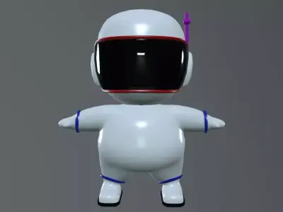 little astronaut 3D model