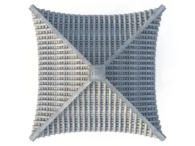 Four corner Pavilion Low-poly 3D model