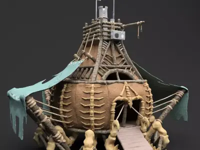 Fantasy Crab-like House 3D model