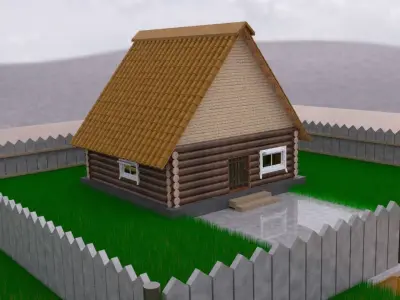 Log house 3D model