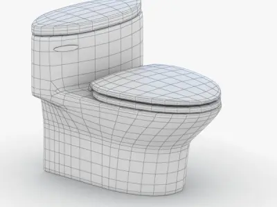 1536 - Toilet Low-poly 3D model