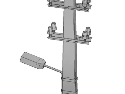Street light lowPoly model Low-poly 3D model
