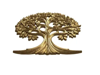 decor set wall panel tree relief mural CNC 07  3D print model purchase