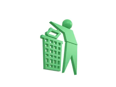 Recycle Symbols v7 001 Low-poly 3D model