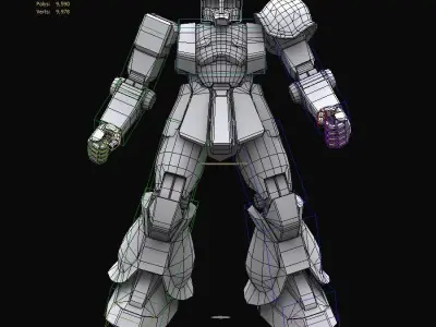 Gundam mobile suit MS05B model 3D model
