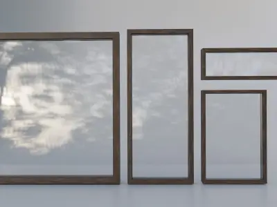 Plastic Window Pack 6 colors 3D model