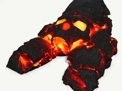 Skull Cave Low-poly 3D model