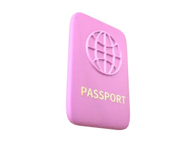 Cartoon Passport v1 005 Low-poly 3D model