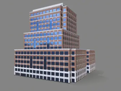 The Embarcadero 250 Street Building San Francisco Low-poly 3D model