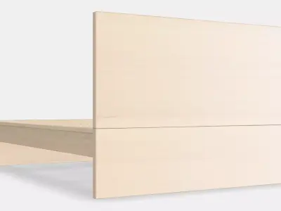 MALM Bed frame high 93 Low-poly 3D model