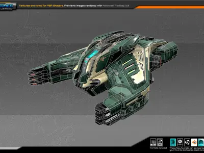 SF Bomber CR3 Low-poly 3D model