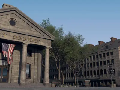 Quincy Market Boston Exterior 3D model