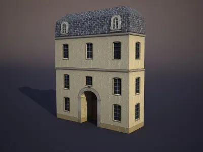 Apartment House Low-poly 3D model