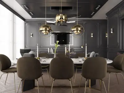  Luxury Living and Dining Room 
