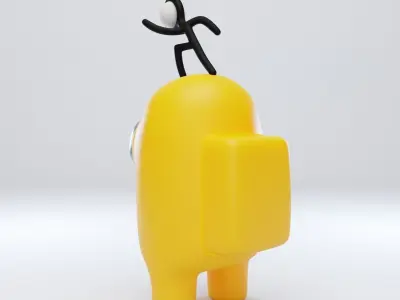 Among Us Stickmin Figure Character 3D model