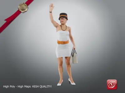 Casual Female A CC 21 30 002 3D model