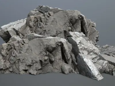 Mountain Low-poly 3D model 4